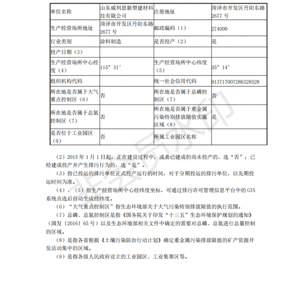 排污許可證申請(qǐng)前信息公開表